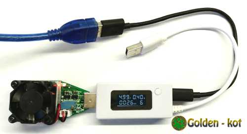 USB тестер KCX-017 проверка кабеля под нагрузкой