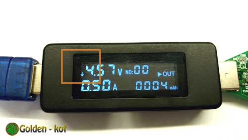 USB тестер KCX-045 индикация стрелок